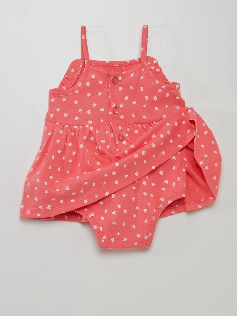 Robe body à motif   Rose