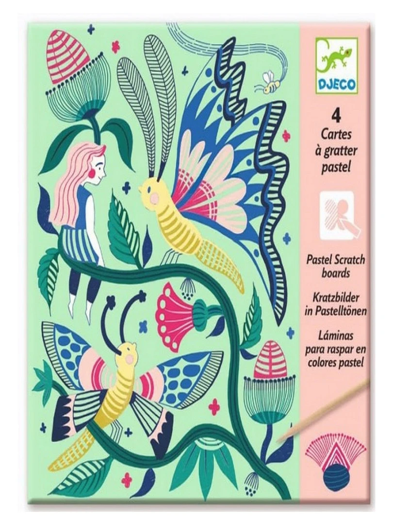Carte A Gratter Pastel Le Jardin Fabuleux N/A