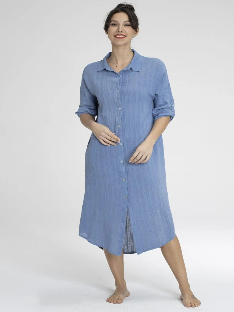Robes chemise ROMANE Gérard Pasquier Bleu