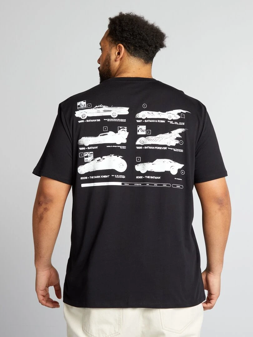 Tee shirt 'The Batman' à col rond noir