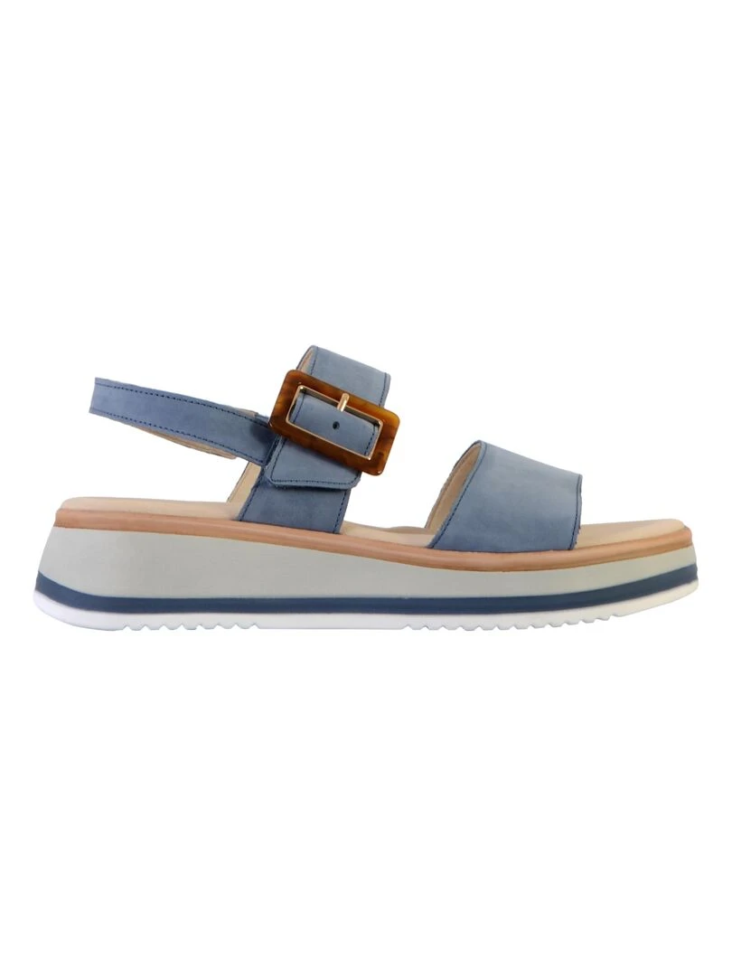 Sandale Basse Cuir Gabor FoulardCalf   Bleu