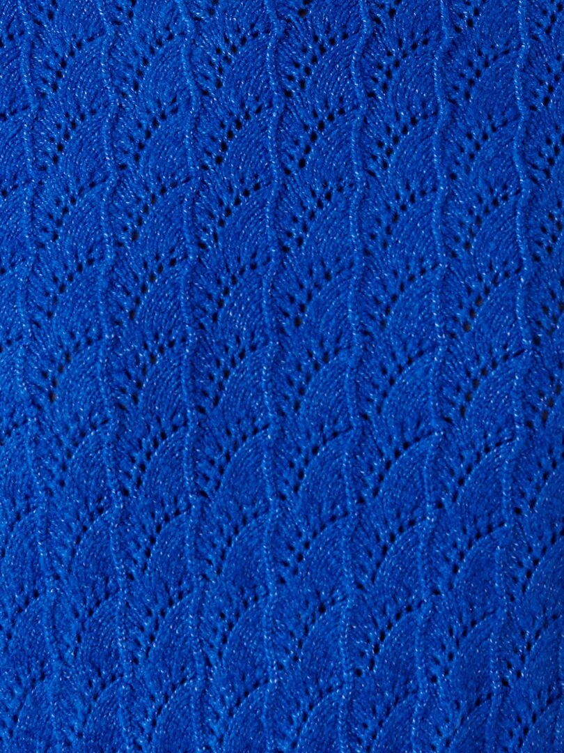 Pull maille ajourée   Damart   Bleu