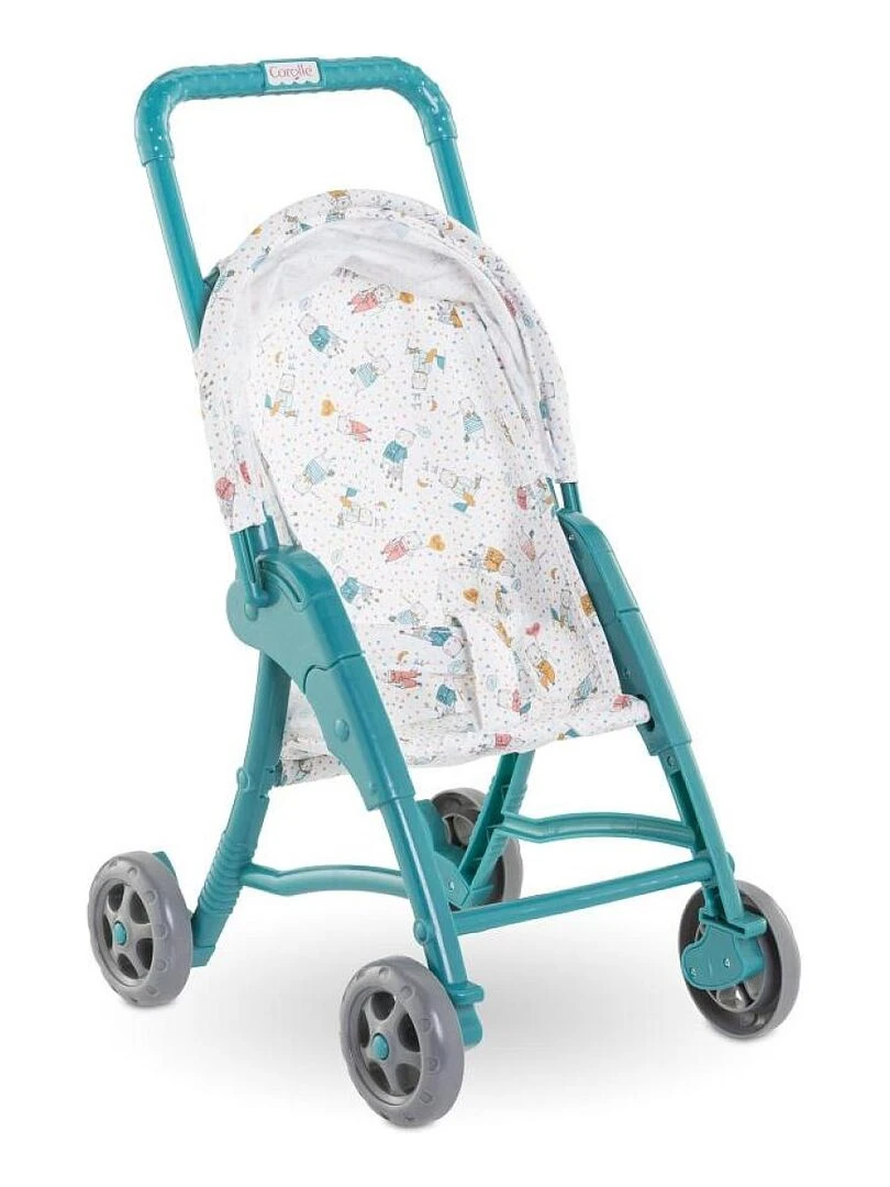 Poussette Oursons pour poupon 30 cm   Bleu