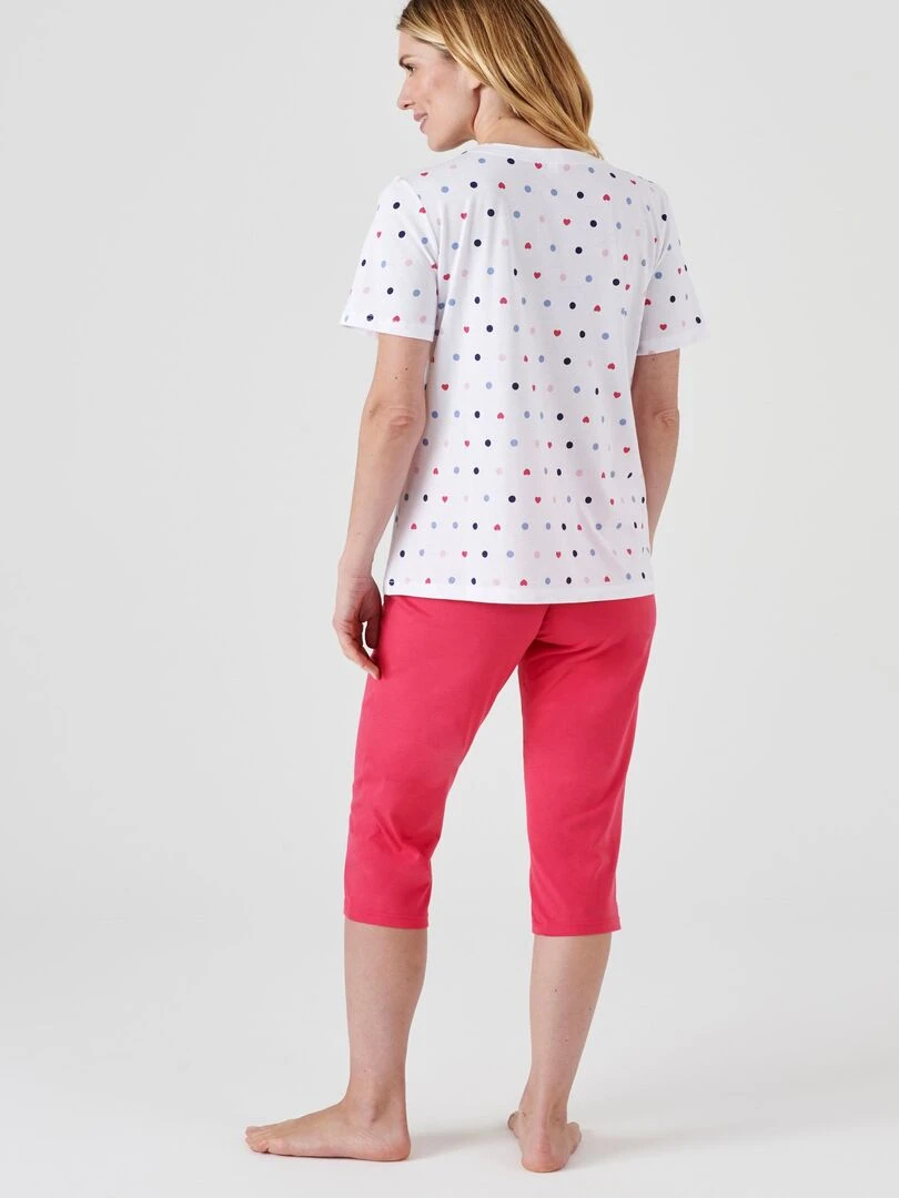 Pyjacourt imprimé jersey    Damart   Rose