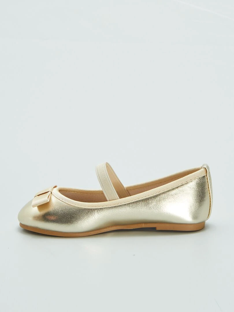 Ballerine doré avec mini talonette   Doré