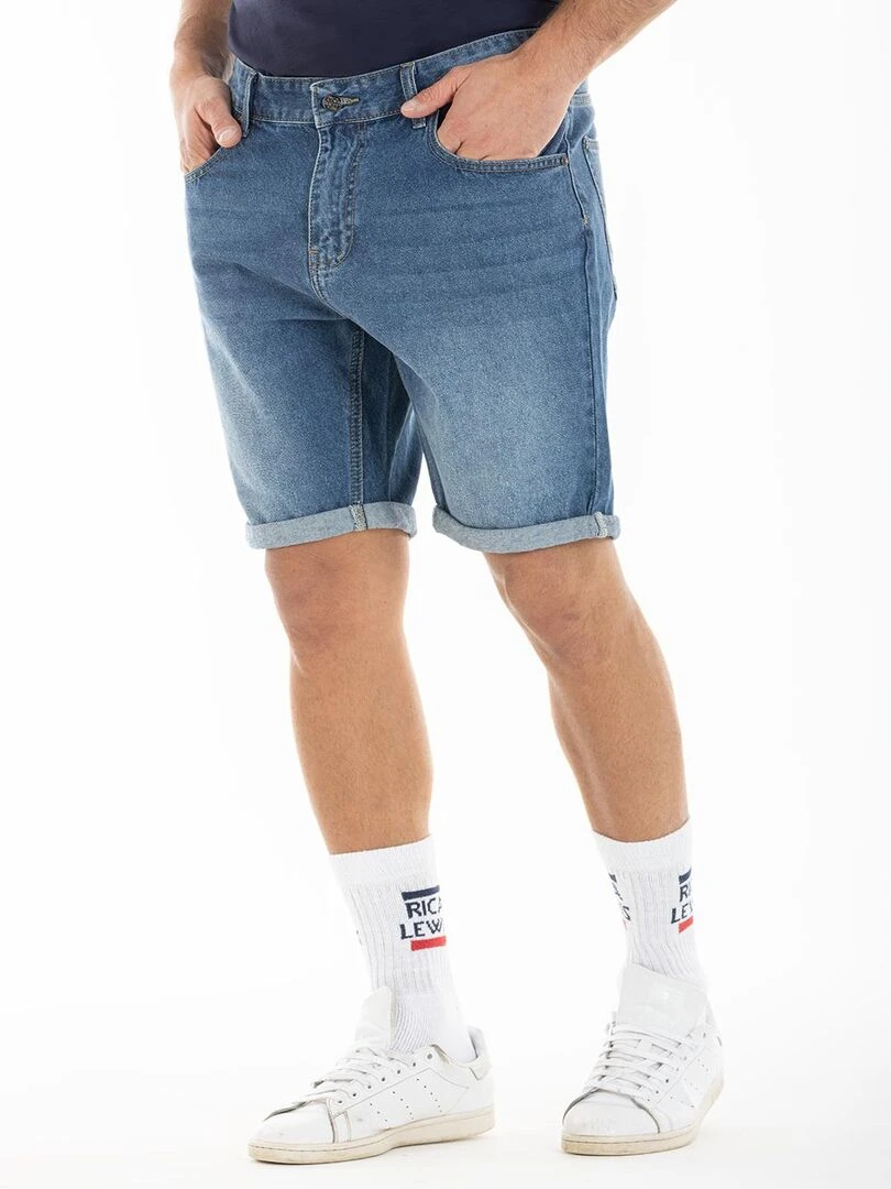Bermuda coupe relax denim léger brossé AXL 'Rica Lewis' Bleu