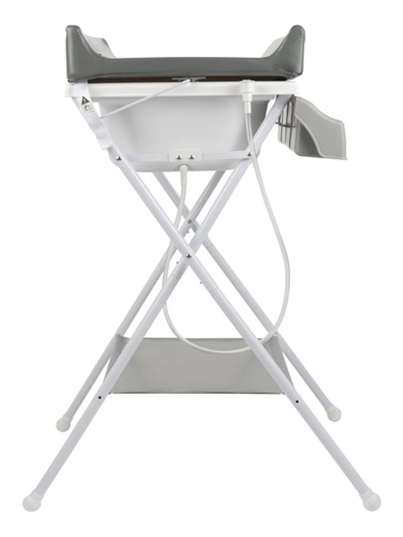 BEBECONFORT Baltic Table à langer et baignoire 2en 1  Pliable  De 0 à 12 mois (11kg)  Gray Mist   Gris foncé