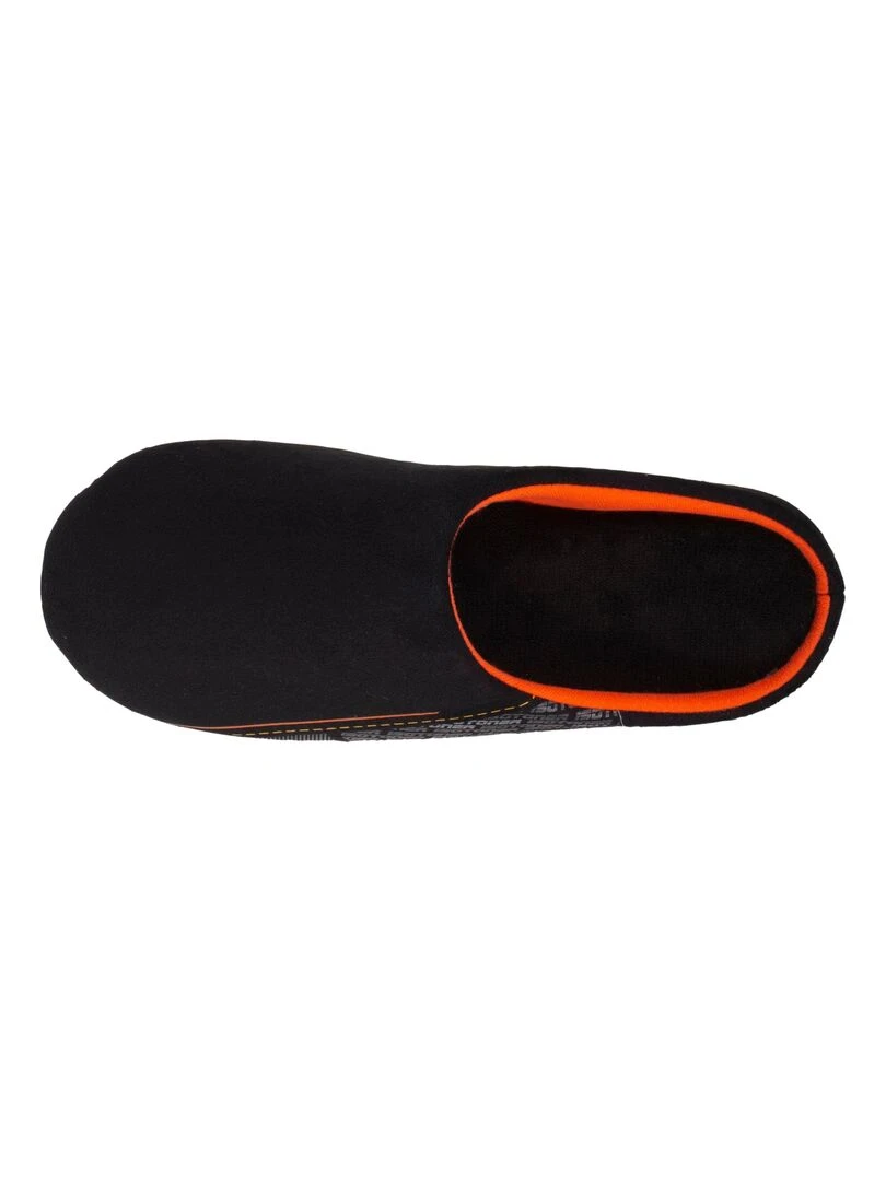 Chaussons mules Homme Noir Orange   Noir
