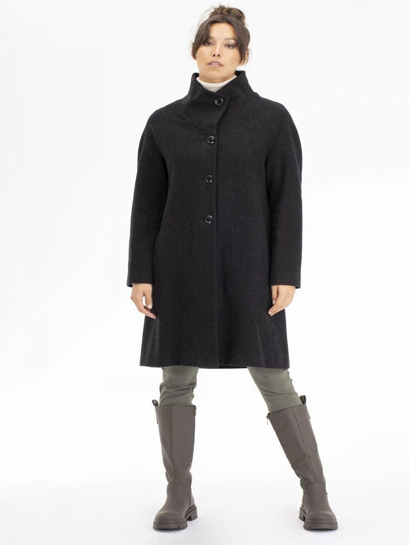 Manteau  MAELLE   Gérard Pasquier   gris anthracite