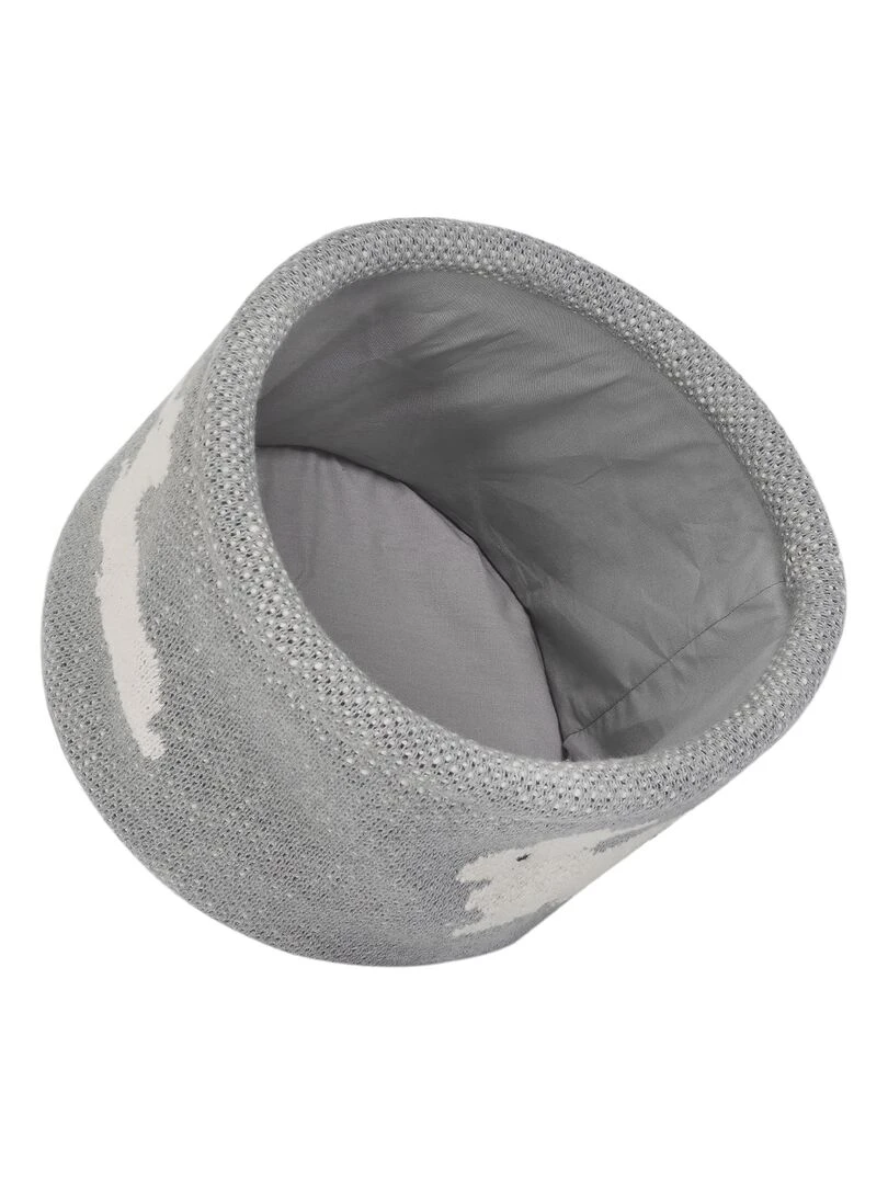 Petit panier de rangement en coton   Gris clair