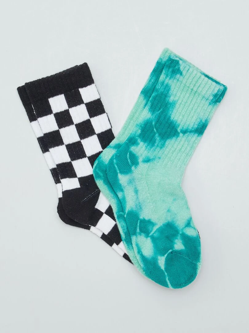 Lot de chaussettes imprimées 2 paires Vert
