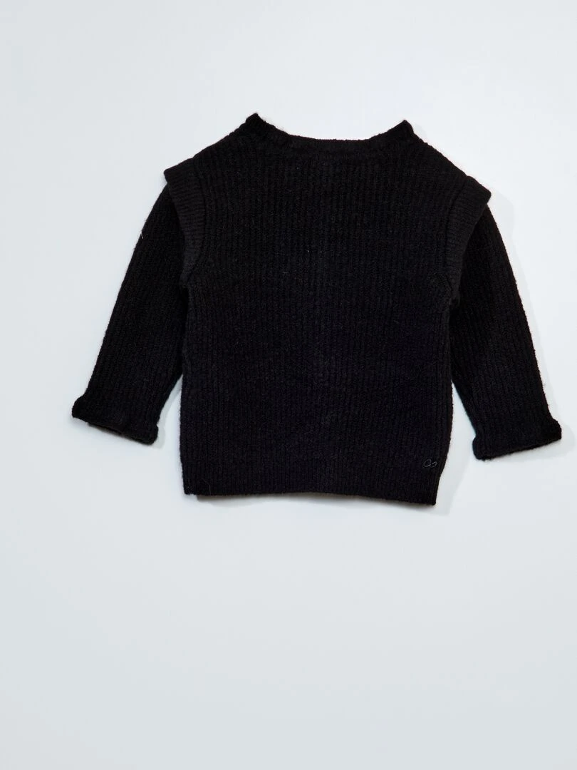 Pull en maille tricot noir
