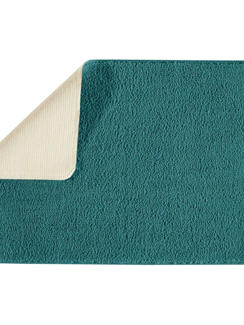 Guy Levasseur Lot de 2 tapis de bain polyester 50x80cm + 50x40cm bleu paon Noir Vert Bleu