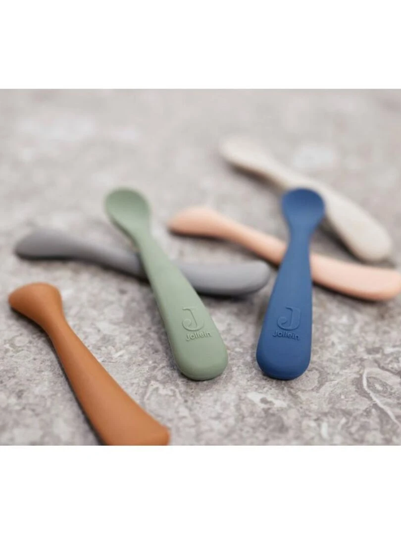 Cuillère souple Silicone Nougat (2pack)   Jollein   Beige