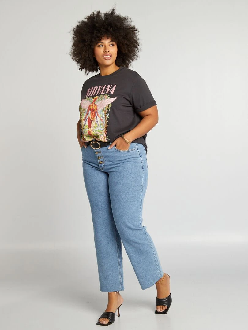 T shirt manches courtes 'Nirvana' Gris