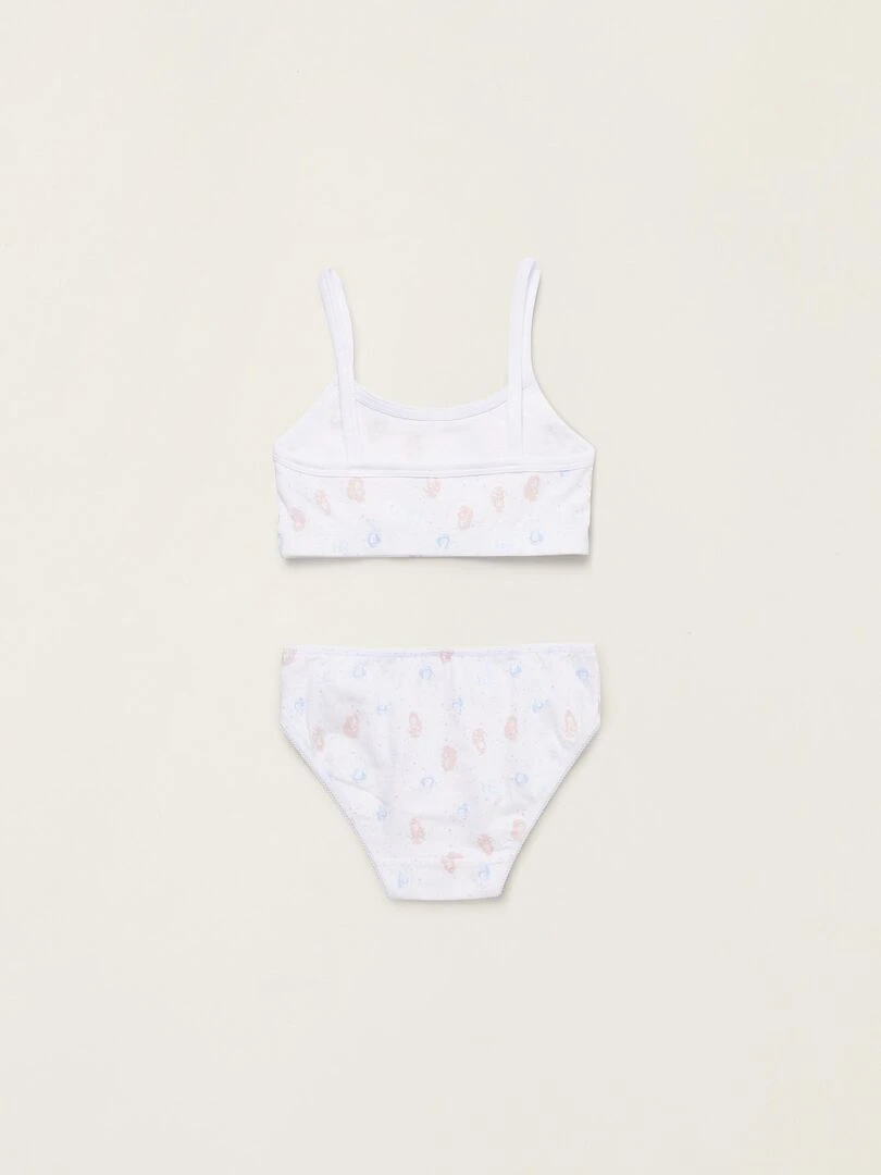 Brassière et Culotte en Coton Fille 'Princesses Disney' DISNEY Blanc