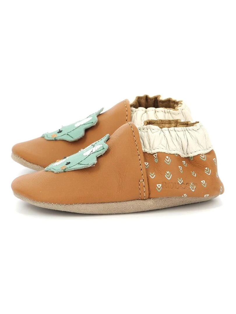 Chaussons Cuir Triceradino   Marron