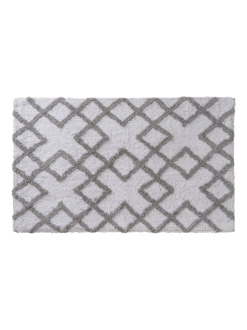 Guy Levasseur Tapis de bain en coton fantaisie blanc Blanc
