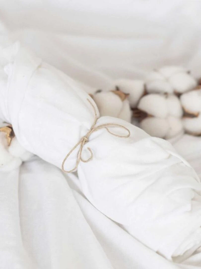 Drap housse bio bébé   Blanc
