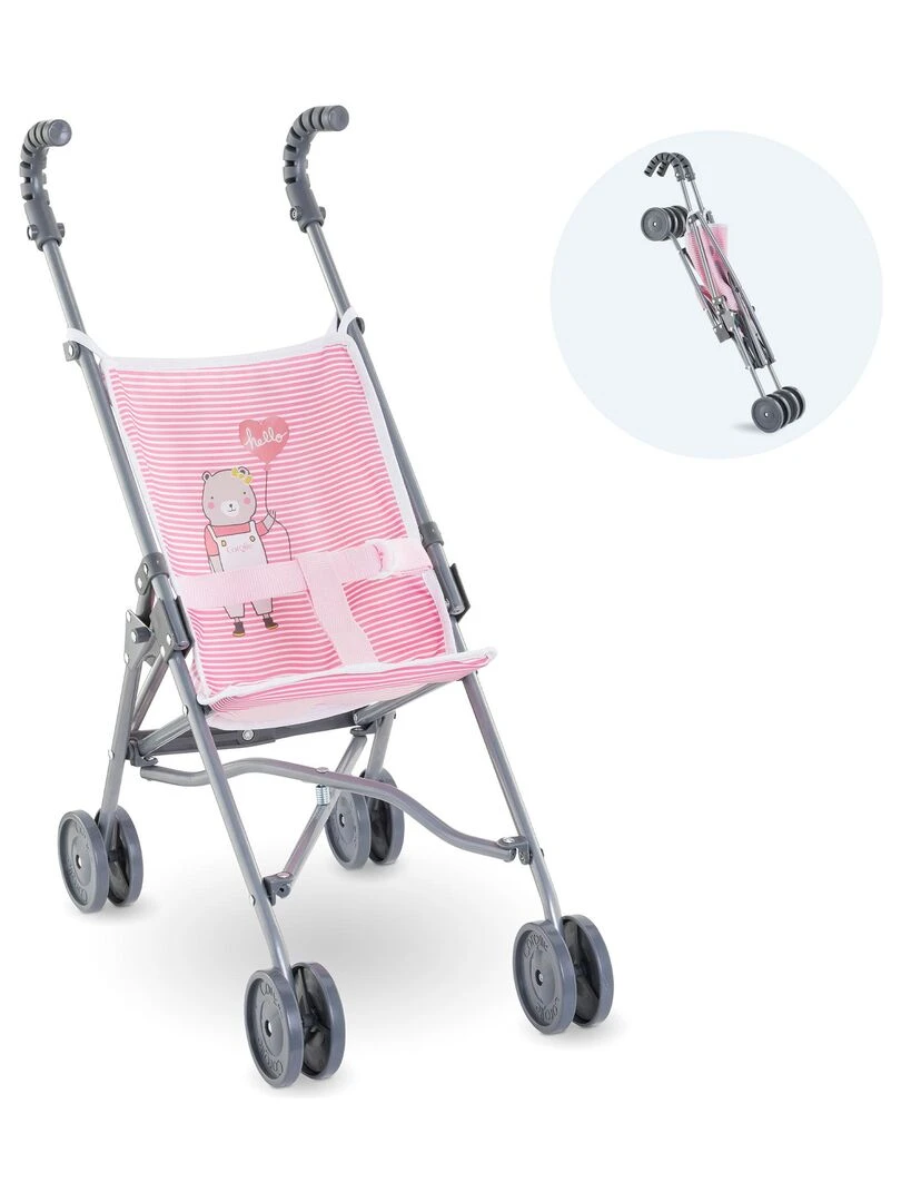 Poussette Canne Rose pour poupon 36/42/52 cm Rose