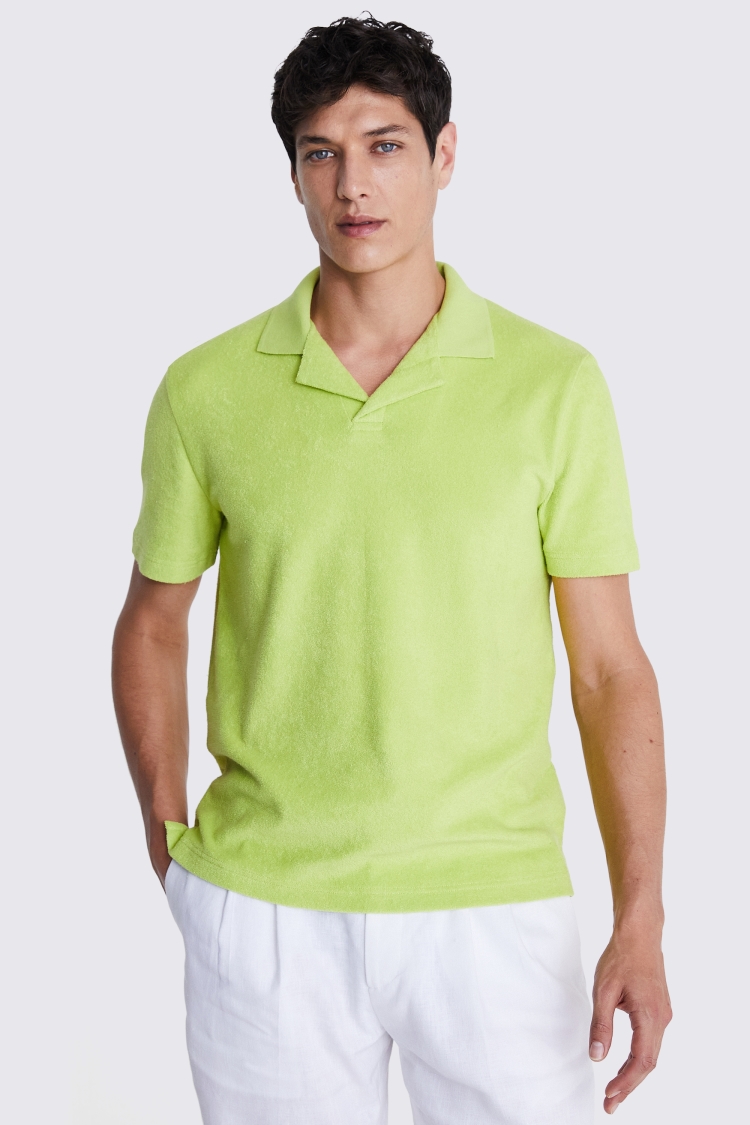 Linen Blend Pink Skipper Polo   Buy Online at Moss