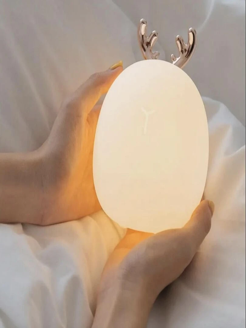 CERF Lampe à poser design rechargeable cerf Beige clair