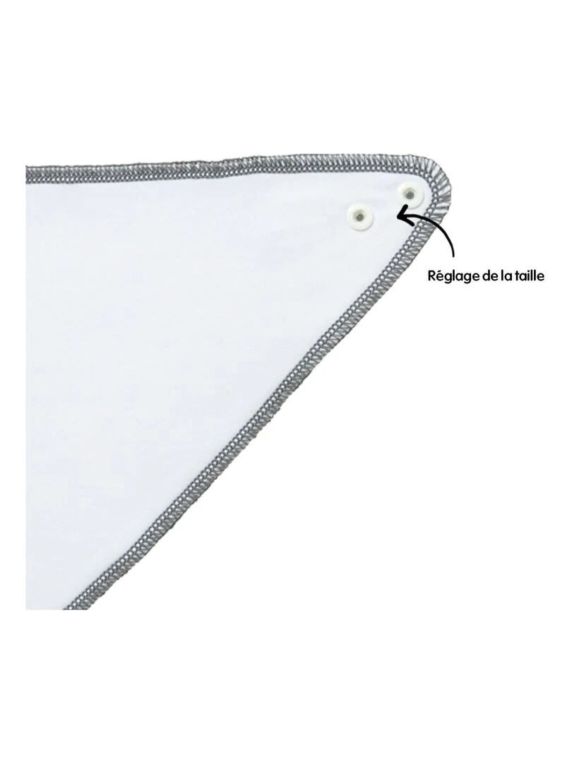 Lot de 2 bavoirs naissance bandana Jeune Pousse   Bio   Gris