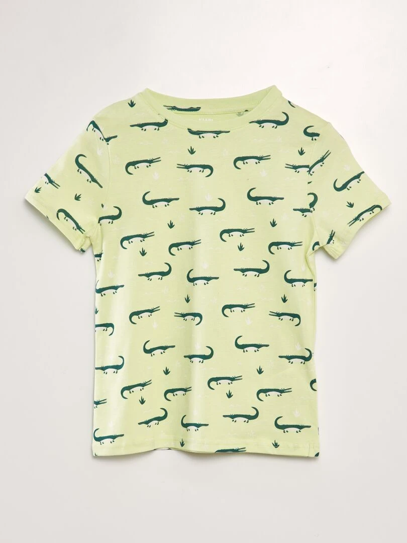 T shirt imprimé à manches courtes Vert pâle