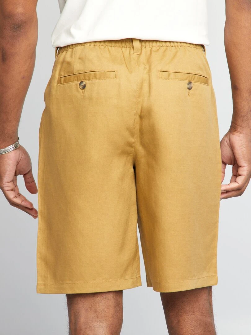 Bermuda en lin   Marron clair