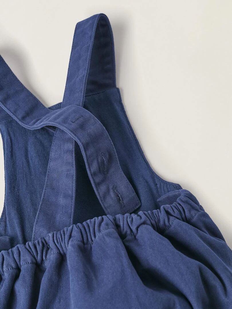 Combi short en Coton Sergé pour Nouveau Né   Bleu foncé