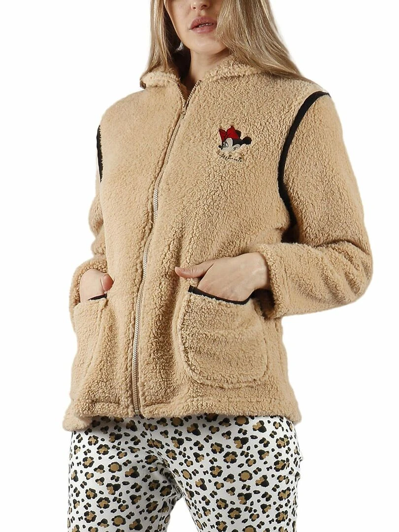 Veste d'intérieur Minnie Leopardo Disney Marron