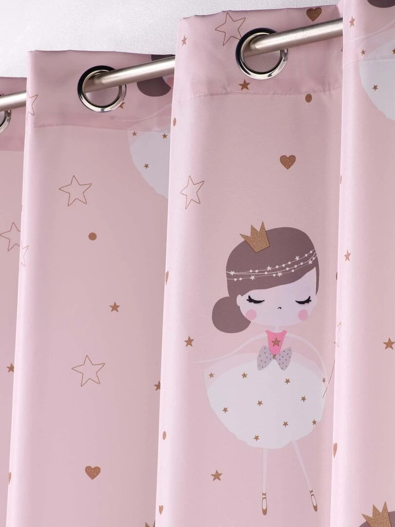 Rideau à oeillets Fifi Petite Princesse   Rose