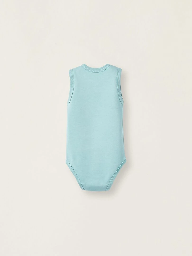 Pack 4 Bodies sans Manches pour Nouveau Né 'Palmiers' manches courtes Multicolore
