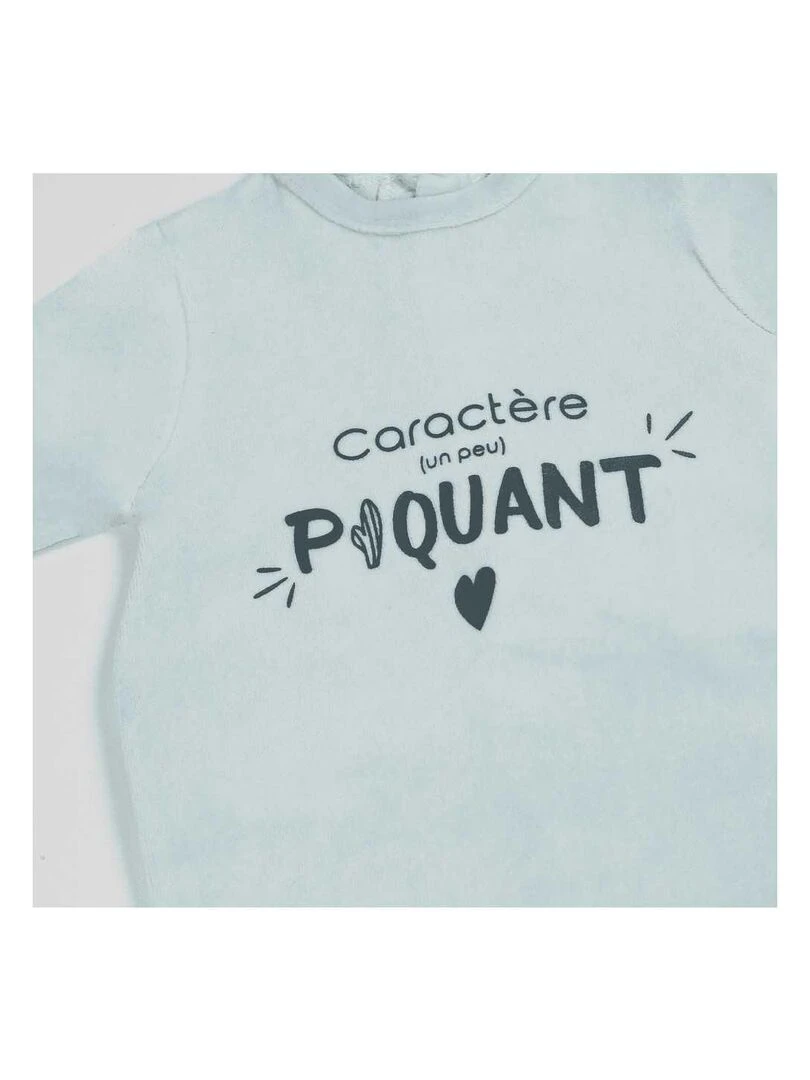 Pyjama en velours pour bébé   Vert
