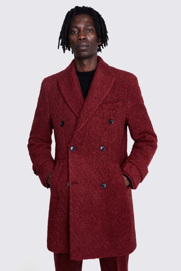 Red Bouclé Coat Buy Online at Moss