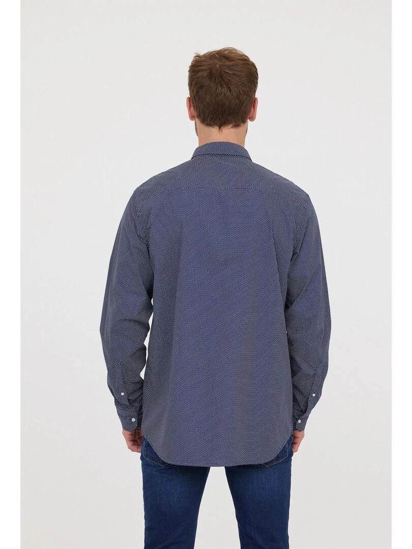 Lee Cooper   Chemise manches longues coton comfort DORIC   Bleu marine