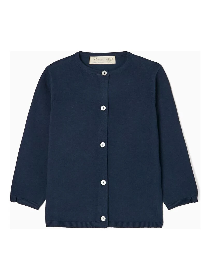 Gilet en Maille en Coton Bébé Fille ALPINE LUXURY Bleu foncé