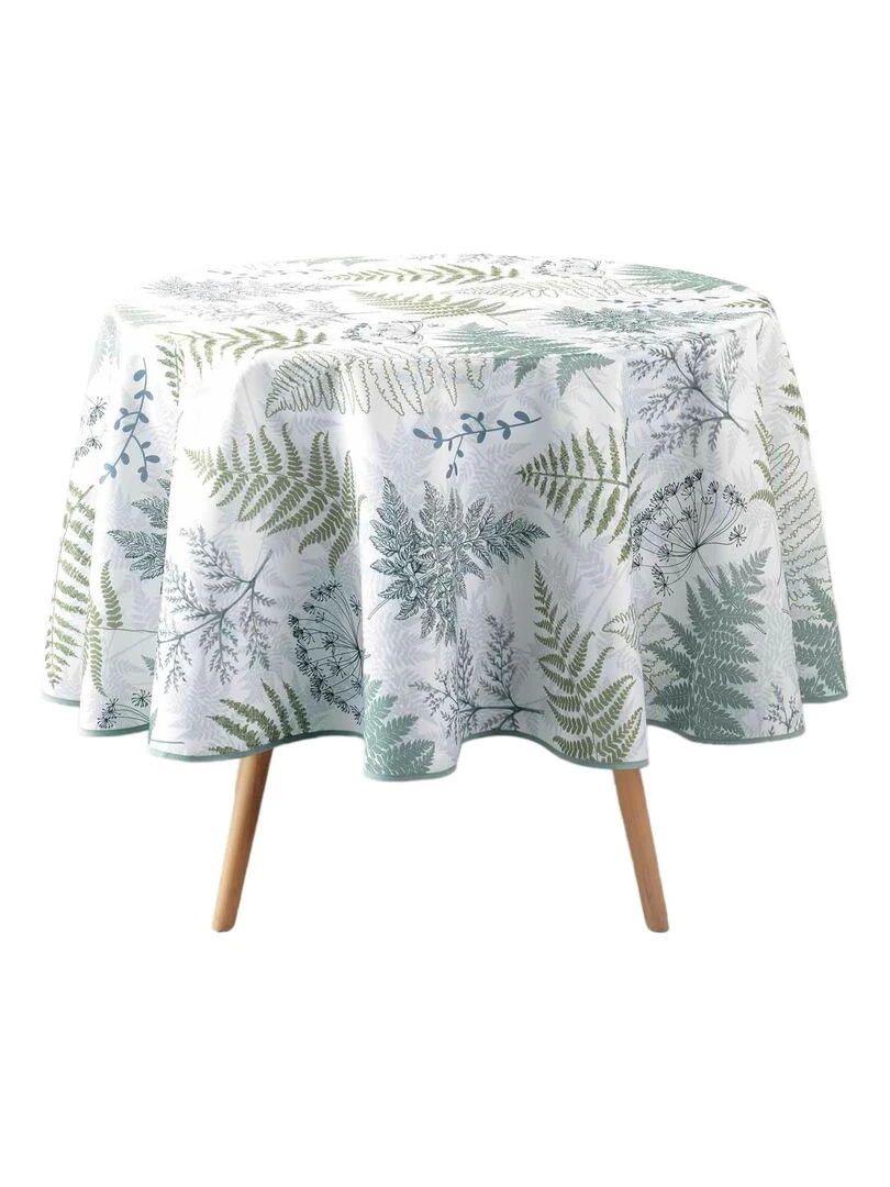 Nappe ronde 180 cm Feuille de melisandre Vert