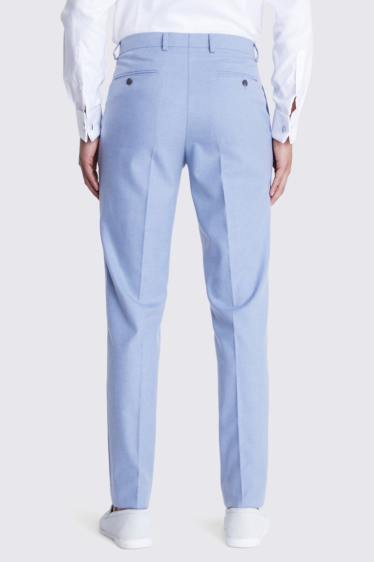 Italian Slim Fit Navy Hopsack Trousers   Buy Online at Moss