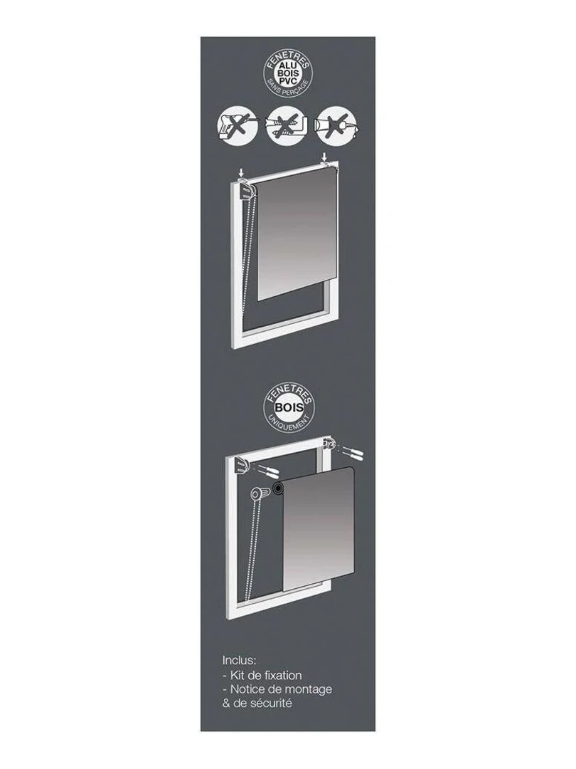 Store enrouleur tamisant Verdura   gris anthracite