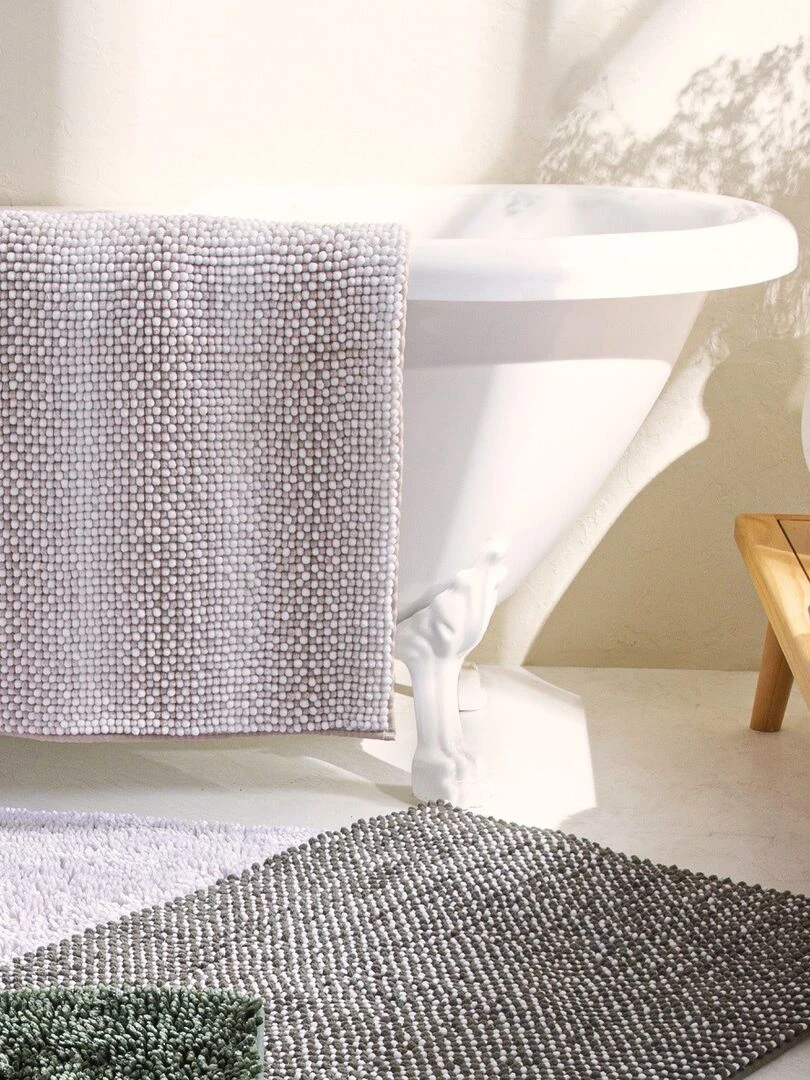 Guy Levasseur   Tapis de bain en polyester uni beige   Beige