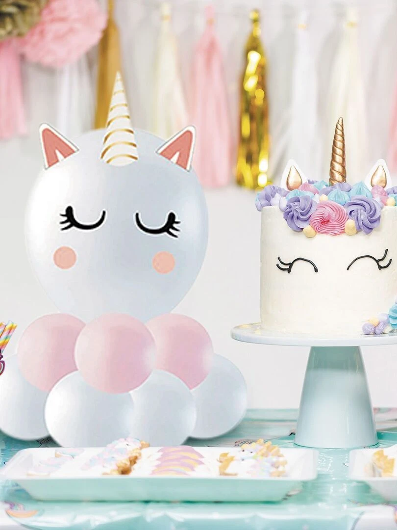 Ballon licorne centre de table 60 cm Multicolore