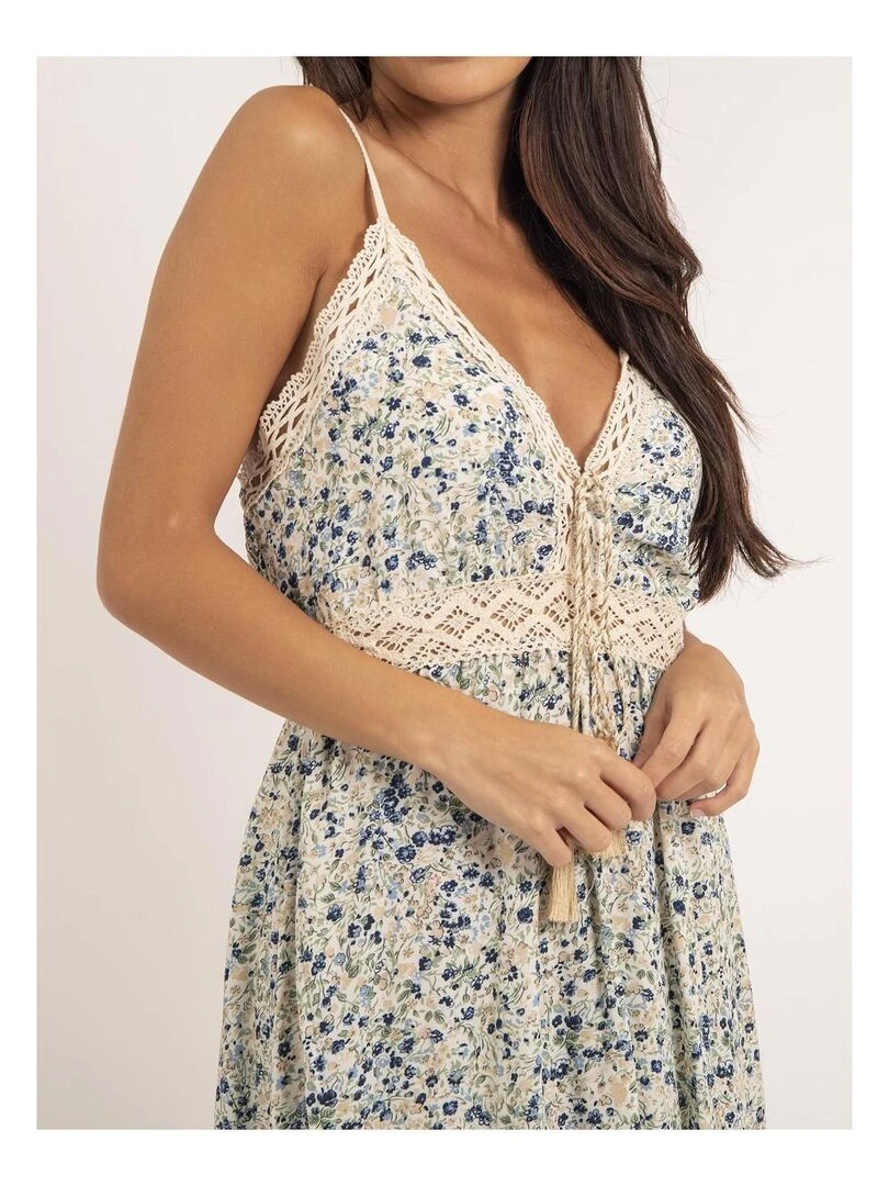 Robe courte motifs IBASS   Bleu