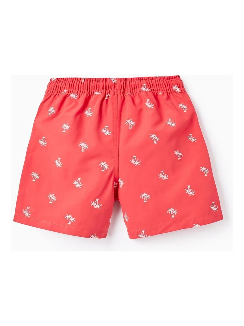 Short De Bain Avec Broderies Pour Garçon Rouge
