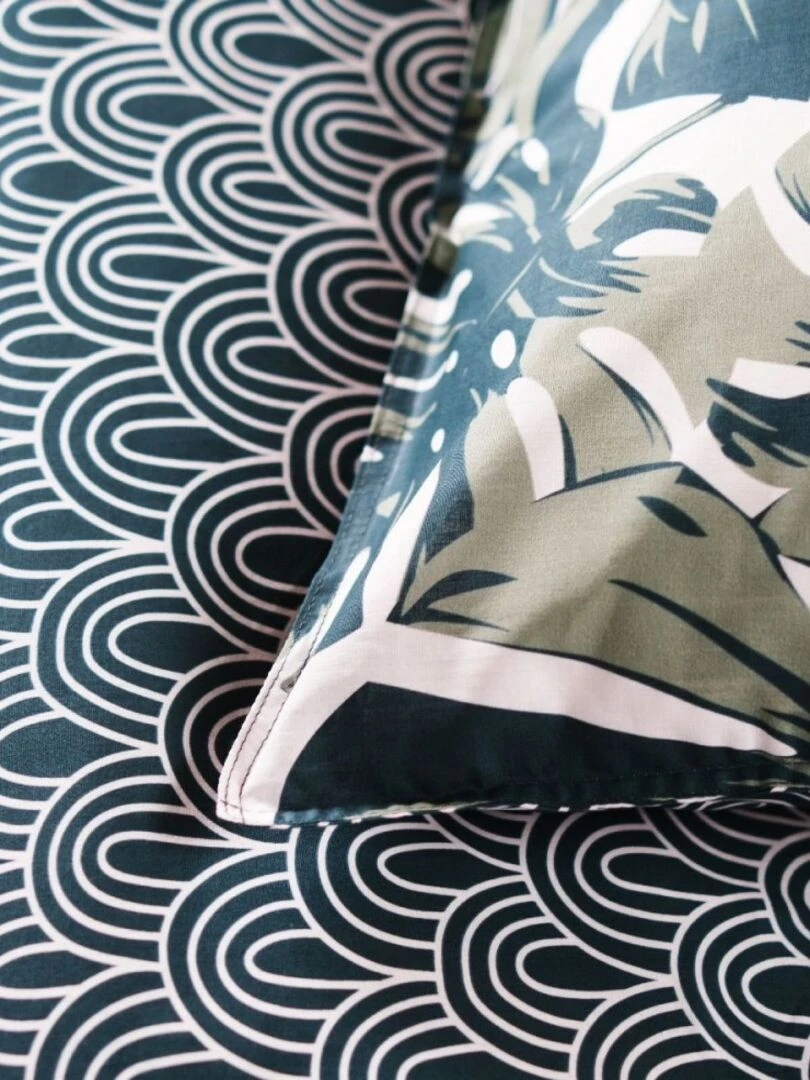 Housse de couette  Sunshine Monstera + taie(s) 100% coton 57 fils   Vert