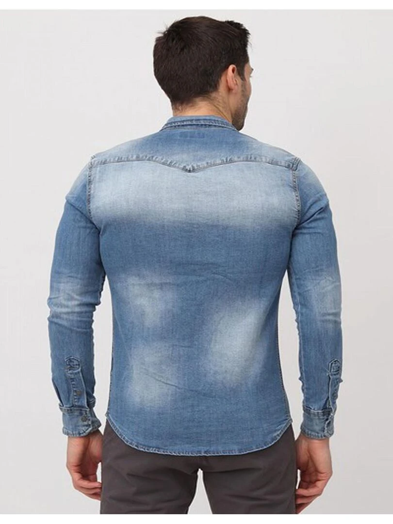Chemise en jeans Kebello   Bleu