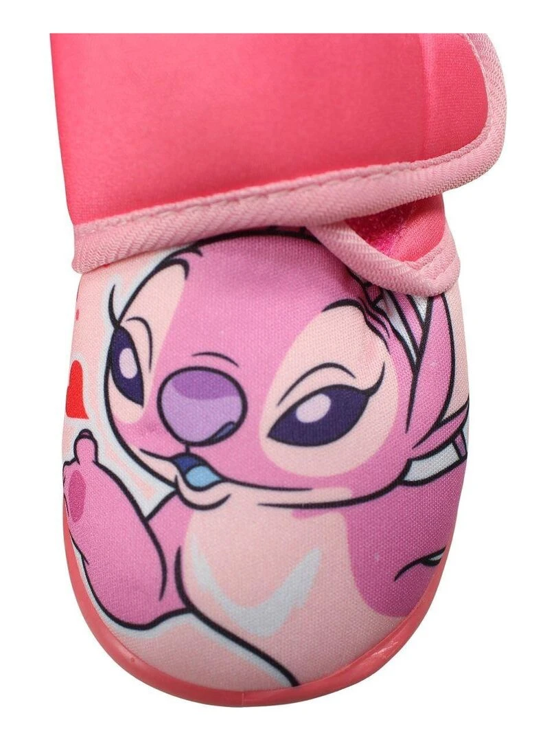 Disney   Chaussons fille imprimé Lilo Et Stitch   Rose
