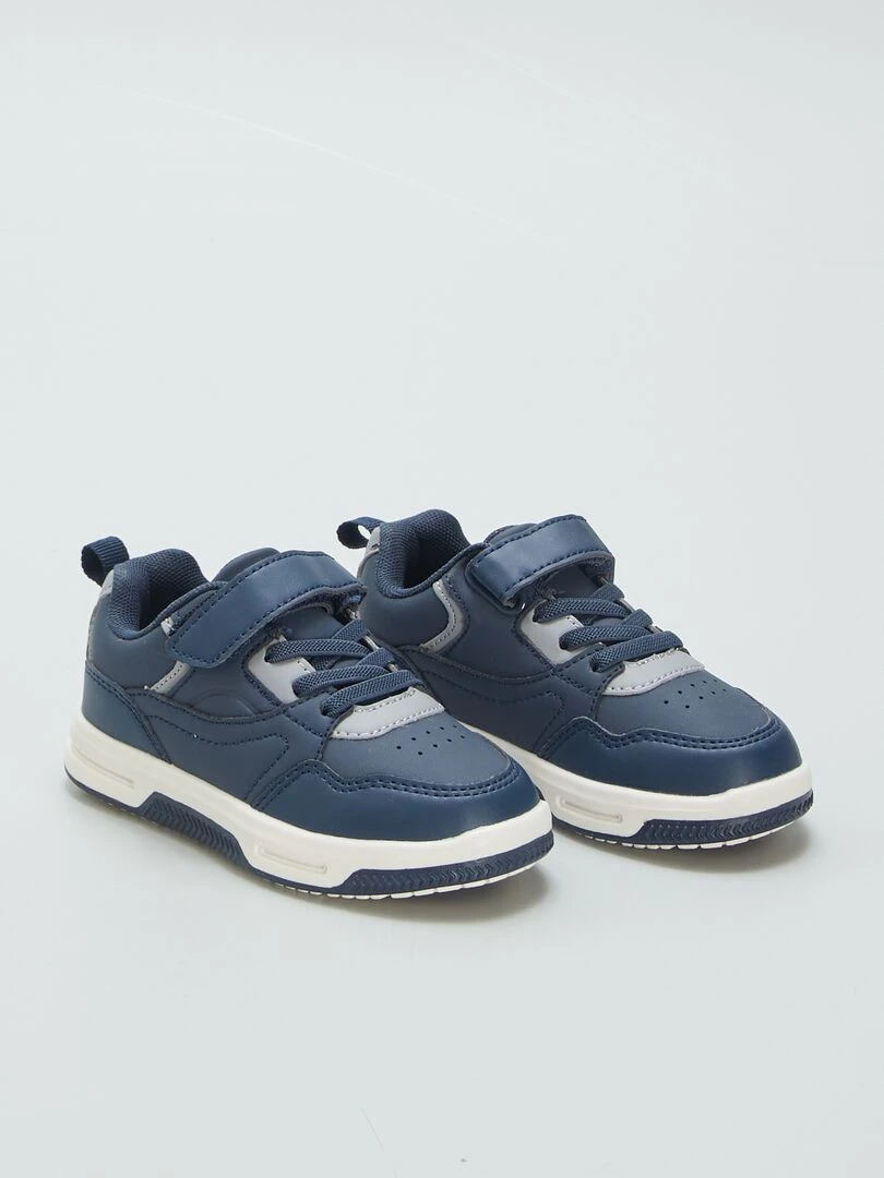Baskets montantes tricolores Bleu