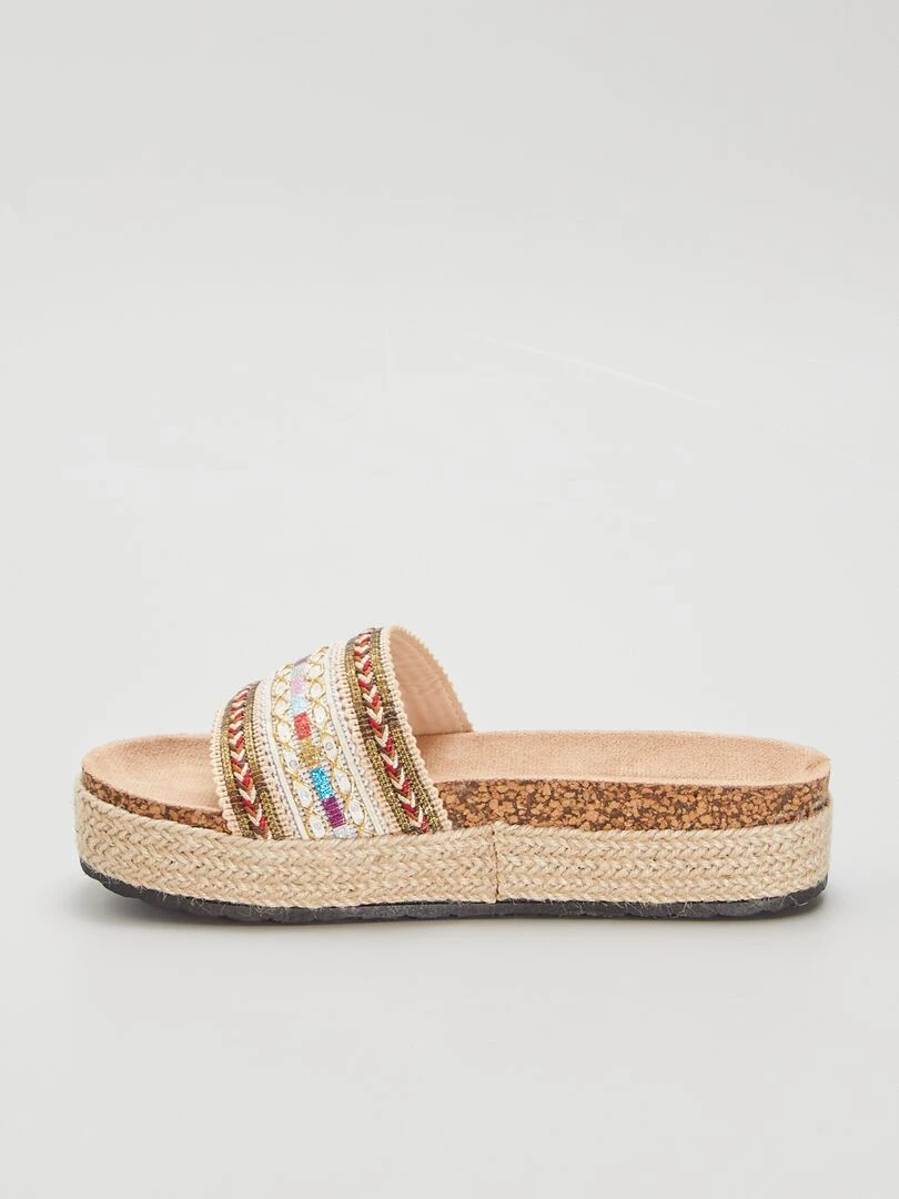 Sandales semelles épaisses   Beige