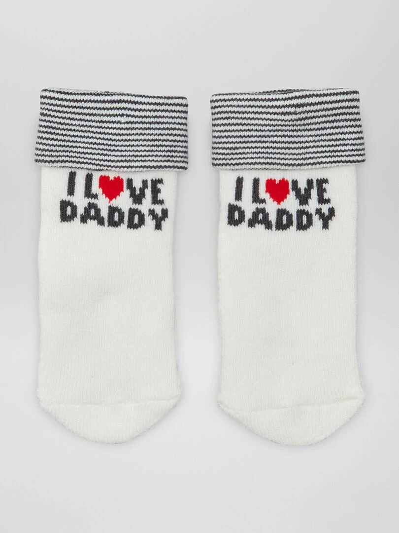 Lot de 2 paires de chaussettes   Gris